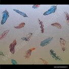 Raamfolie met verenprint  45cm x 2meter