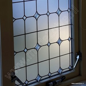 Raamfolie Glas in lood ruit verticaal klassiek 67,5cm