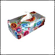 Tissueboxhoes-floral-zilver