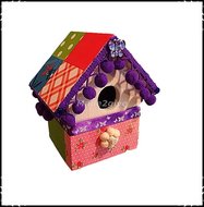 Vogelhuisje-medium-Home-collectie-met-paarse-bolletjes