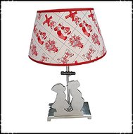 Lamp-Kussend-paartje-aluminium-Delftsrood