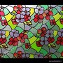 Raamfolie Bloem Rood